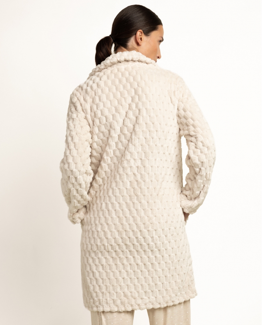 ADMAS CLASSIC Bata Manga Larga Calentita Soft Sleep para Mujer CAVA