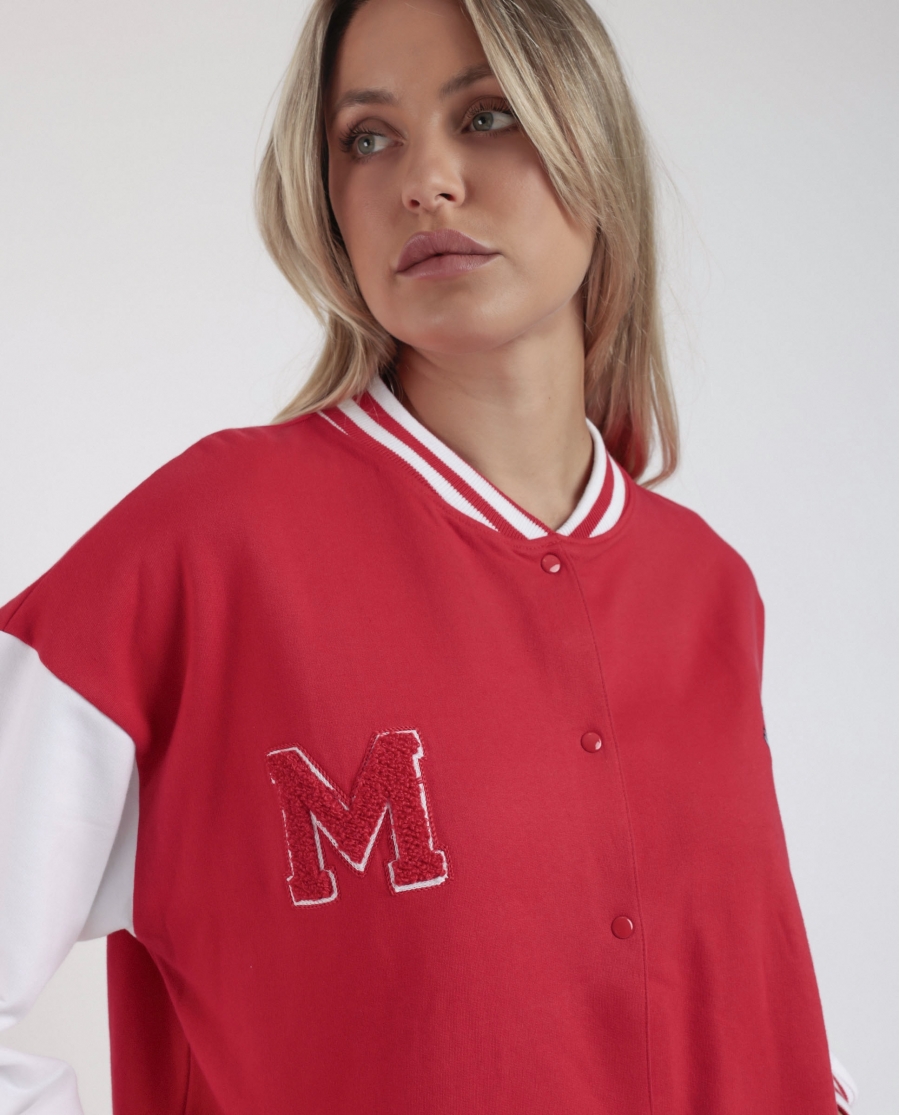 DISNEY Chaqueta Manga Larga Calentita Mickey New York para Mujer ROJO