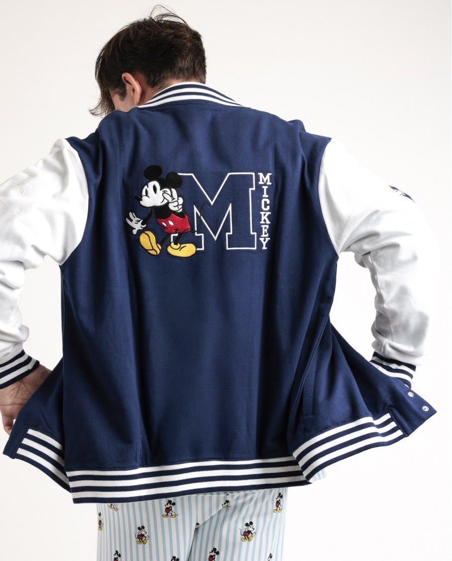 DISNEY Chaqueta Manga Larga Calentita Mickey New York para Hombre AZUL