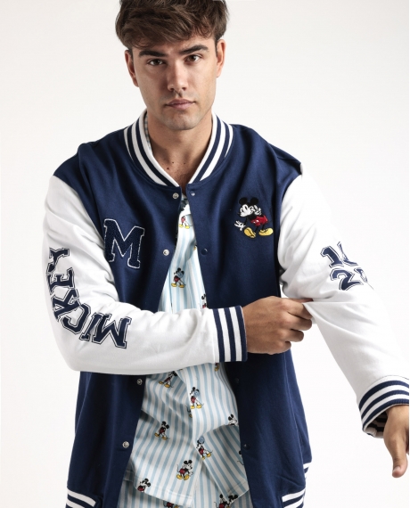 DISNEY Chaqueta Manga Larga Calentita Mickey New York para Hombre AZUL 2