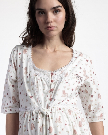 DISNEY Bata Manga Francesa Lady Mum para Mujer CRUDO 2
