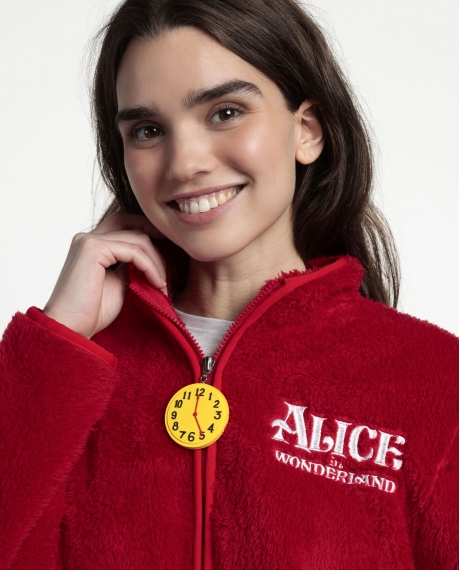 DISNEY Bata Manga Larga Calentita Alicia para Mujer ROJO 2