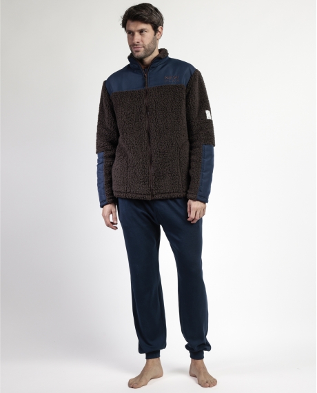 NEW PLAN Chaqueta Manga Larga Calentita Amber para Hombre MARRON