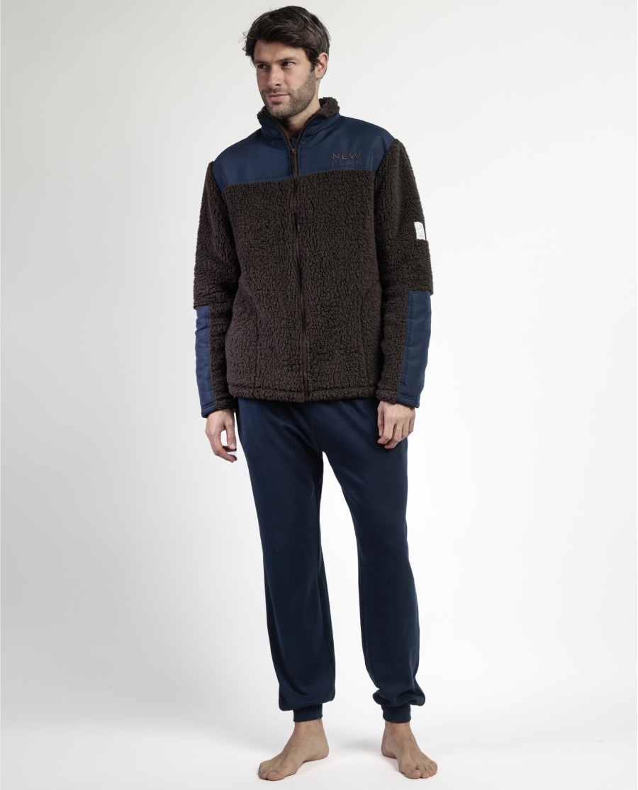 NEW PLAN Chaqueta Manga Larga Calentita Amber para Hombre MARRON