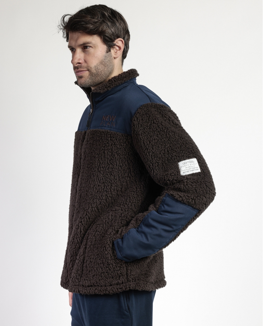 NEW PLAN Chaqueta Manga Larga Calentita Amber para Hombre MARRON