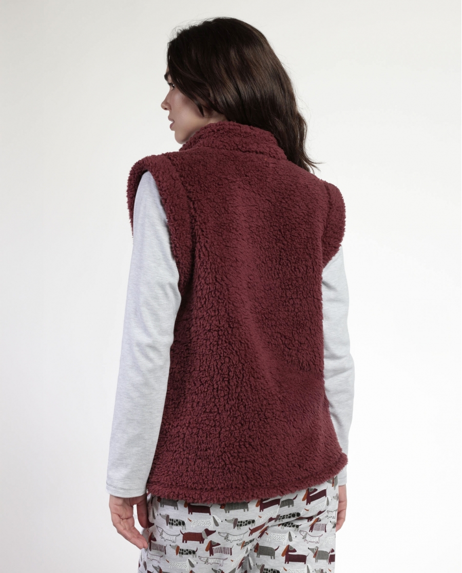 ADMAS Chaleco Calentito Dog Home para Mujer MARRON