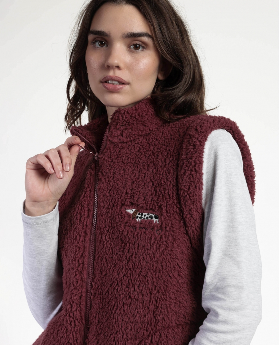 ADMAS Chaleco Calentito Dog Home para Mujer MARRON