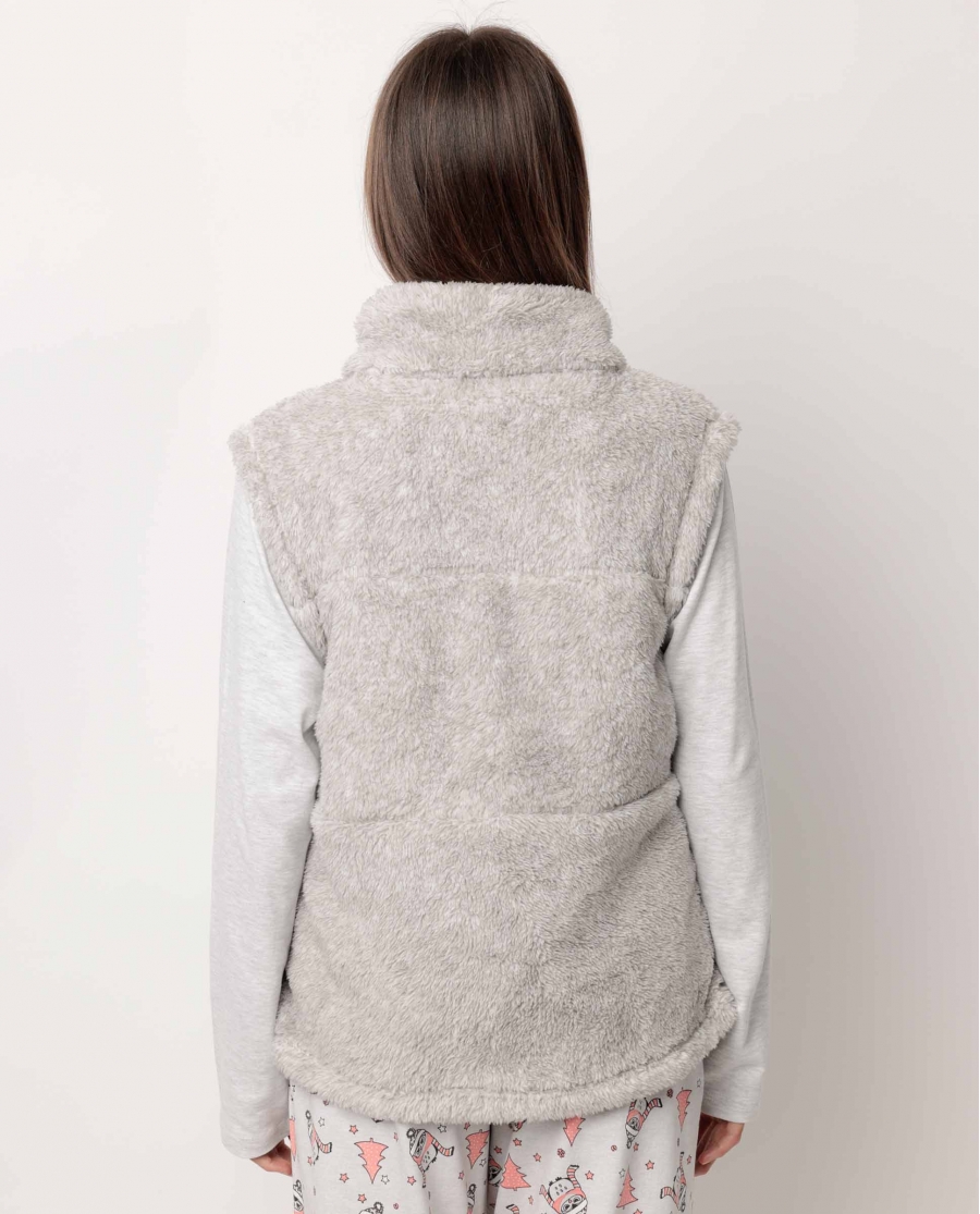ADMAS Chaleco Calentito Winter Owl para Mujer GRIS JASPE