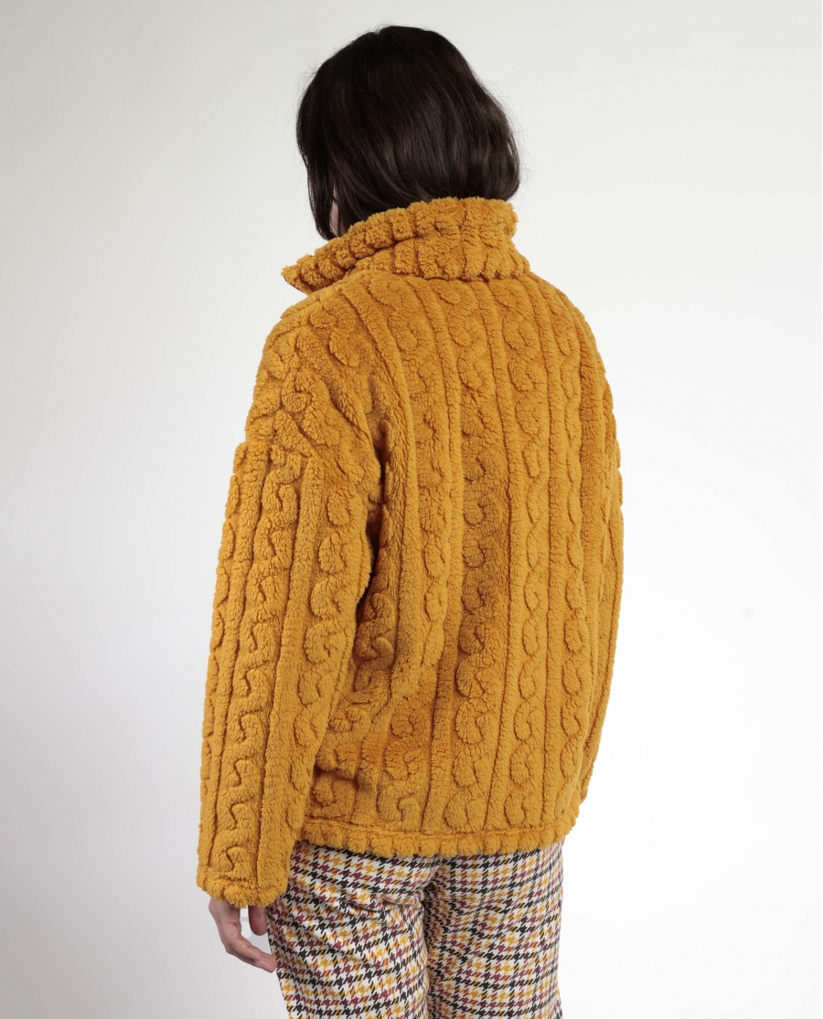 ADMAS Bata Manga Larga Calentita Mustard Lou Lou Returns para Mujer MOSTAZA