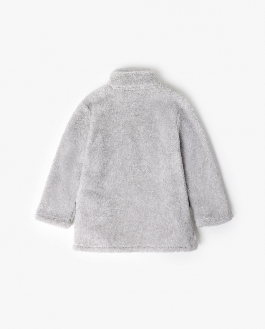 ADMAS Bata Manga Larga Calentita Winter Owl para Niña GRIS JASPE