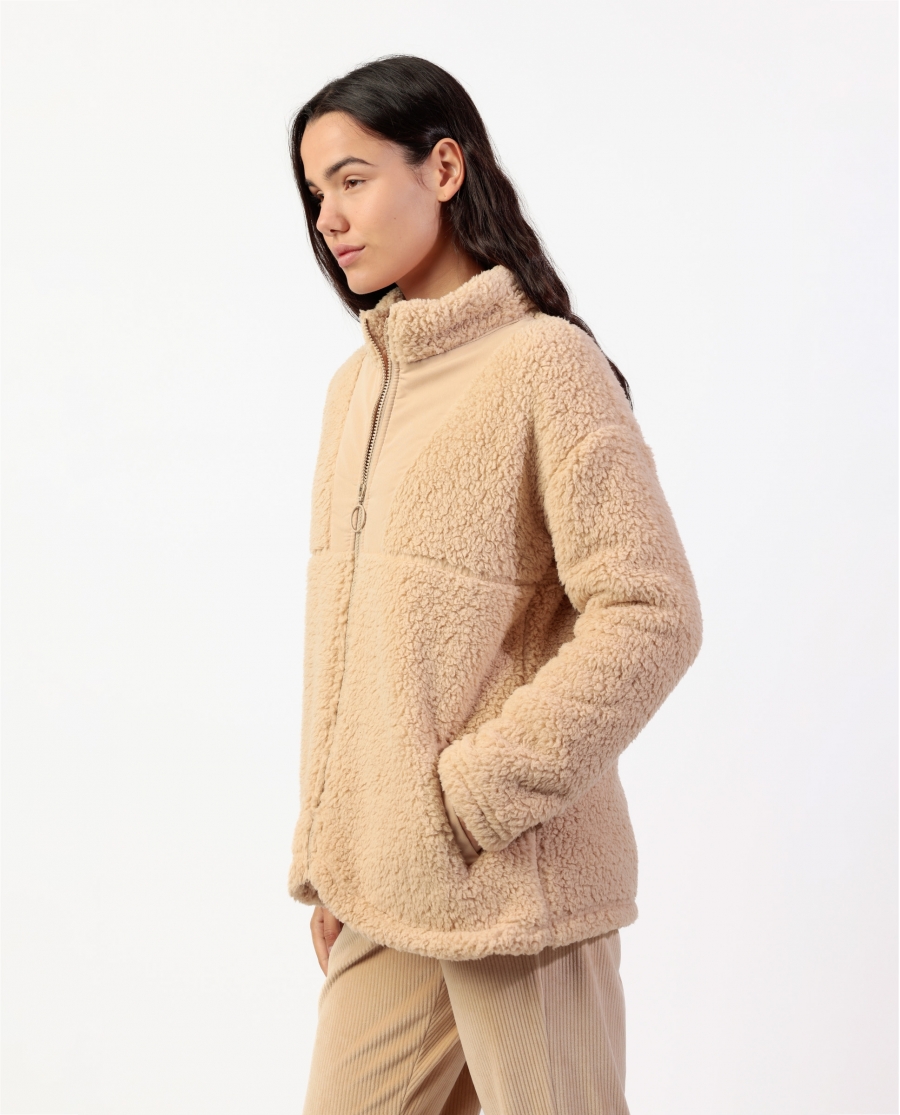 ADMAS HOME Bata Manga Larga Calentita Adm Home para Mujer BEIGE