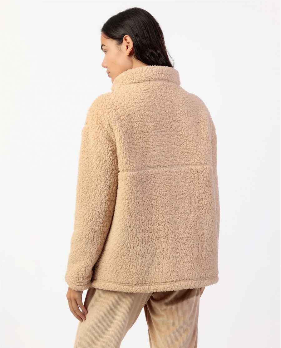 ADMAS HOME Bata Manga Larga Calentita Adm Home para Mujer BEIGE