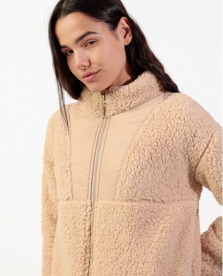 ADMAS HOME Bata Manga Larga Calentita Adm Home para Mujer BEIGE 2