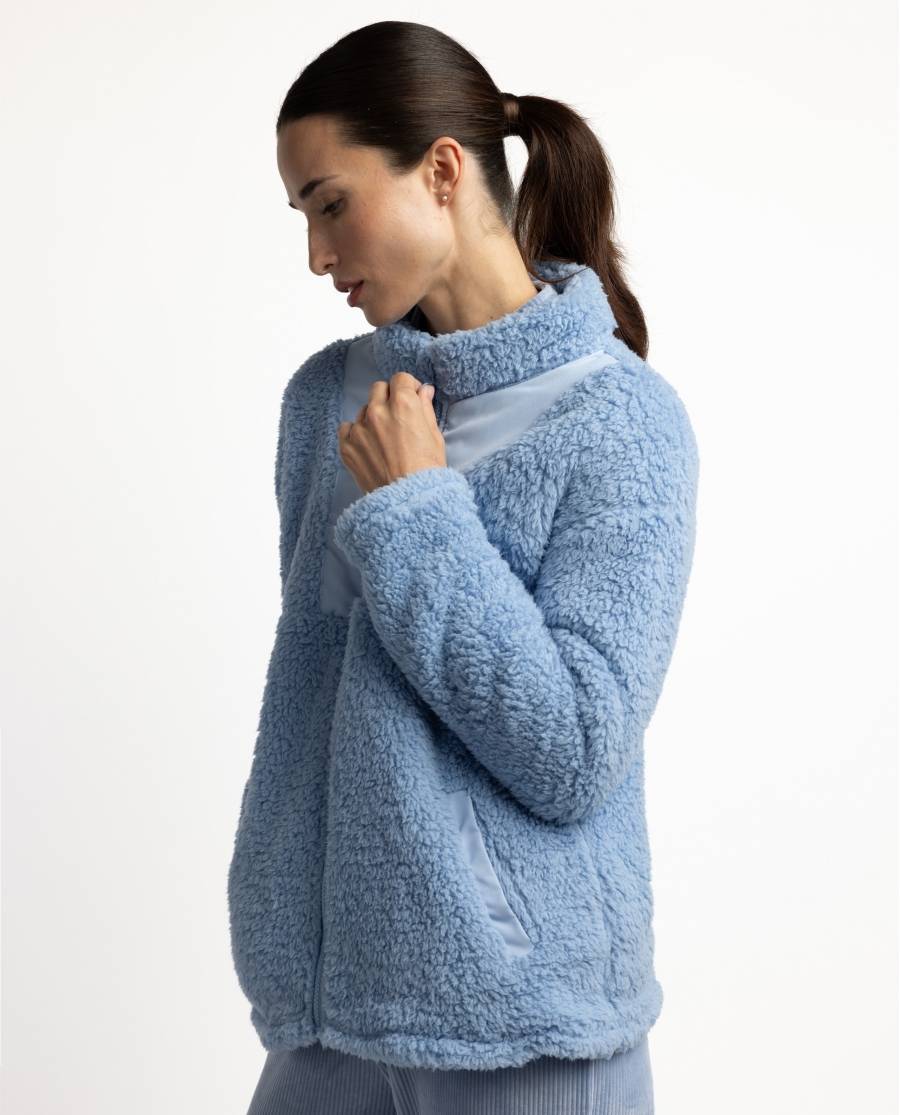 ADMAS HOME Bata Manga Larga Calentita Adm Home para Mujer AZUL