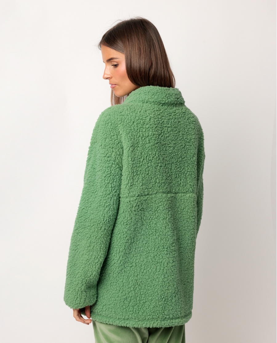ADMAS HOME Bata Manga Larga Calentita Adm Home para Mujer VERDE