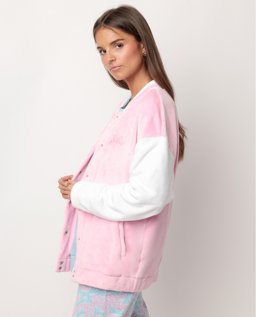 BARBIE Bata Manga Larga Calentita Dream Barbie para Mujer ROSA