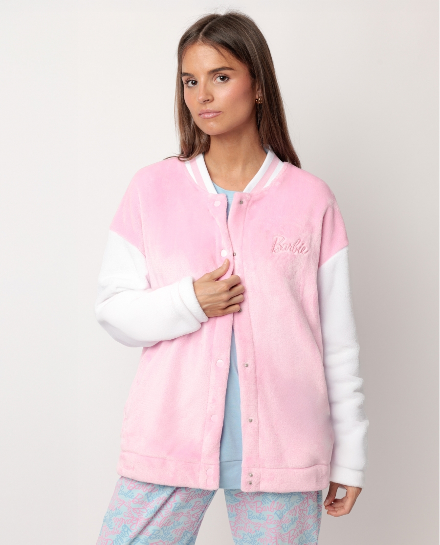 BARBIE Bata Manga Larga Calentita Dream Barbie para Mujer ROSA