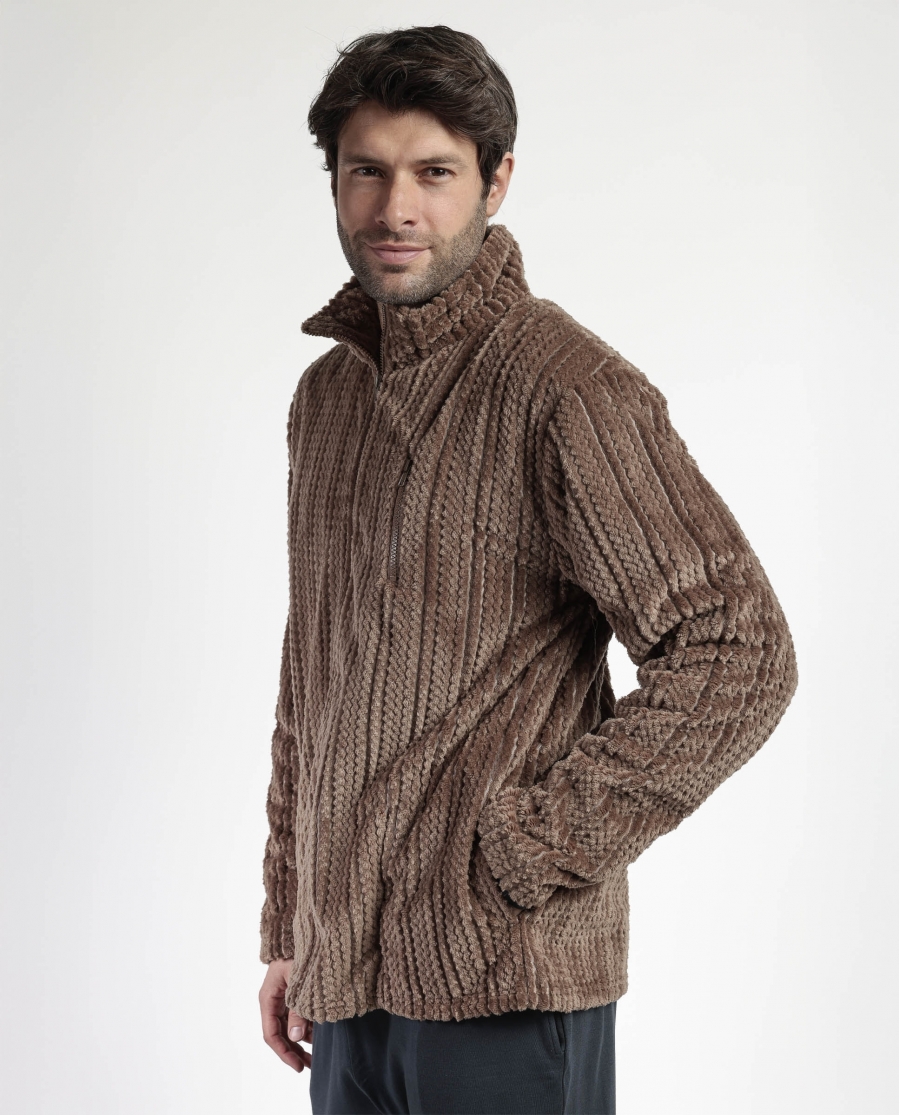 ADMAS CLASSIC Bata Manga Larga Calentita Cinnamon para Hombre CAMEL
