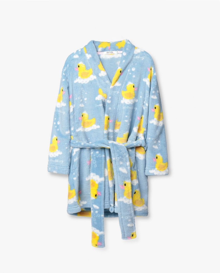 ADMAS Bata Manga Larga Calentita Sweet Duckling para Niña AZUL