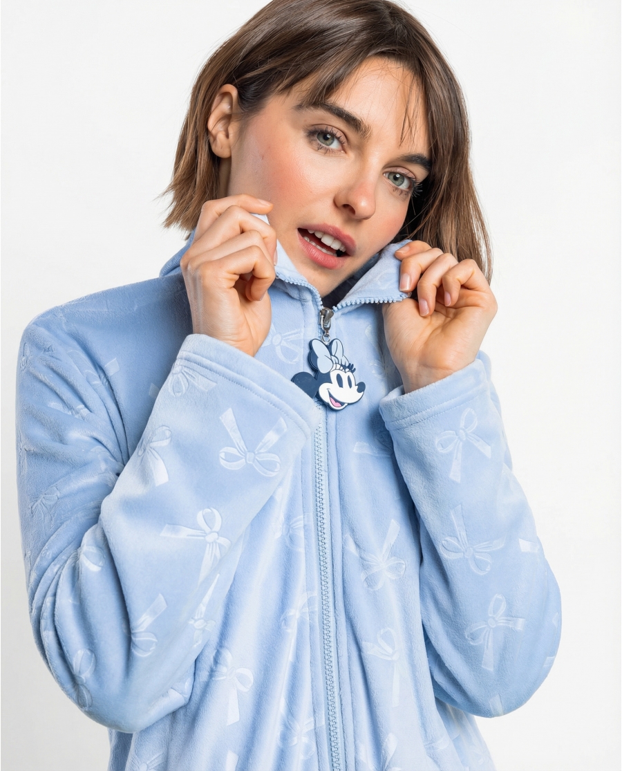 DISNEY Bata Calentita Manga Larga Coquette Friends para Mujer AZUL