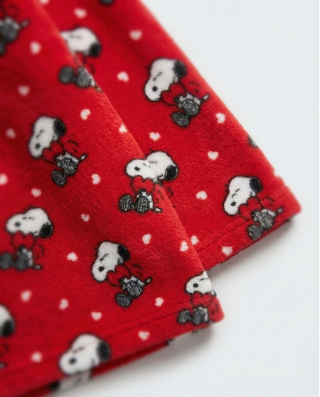 PEANUTS Bata Calentita Manga Larga Love Snoopy para Niña ROJO 2