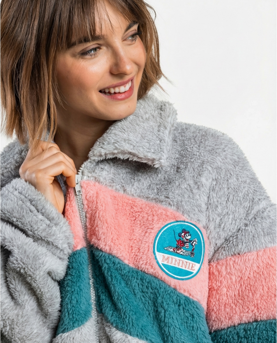 DISNEY Bata Calentita Manga Larga Bon Ski para Mujer GRIS JASPE