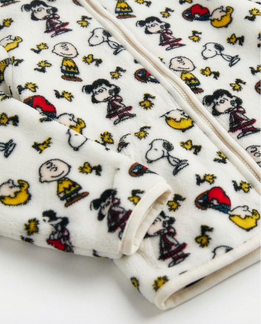 PEANUTS Bata Calentita Manga Larga Meet Up para Niña CRUDO