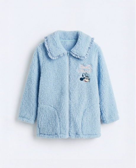 DISNEY Bata Calentita Manga Larga Sherpa Coquette Friends para Niña AZUL