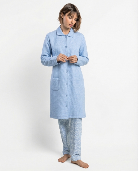 ADMAS CLASSIC Bata Manga Larga Classic Edition para Mujer AZUL