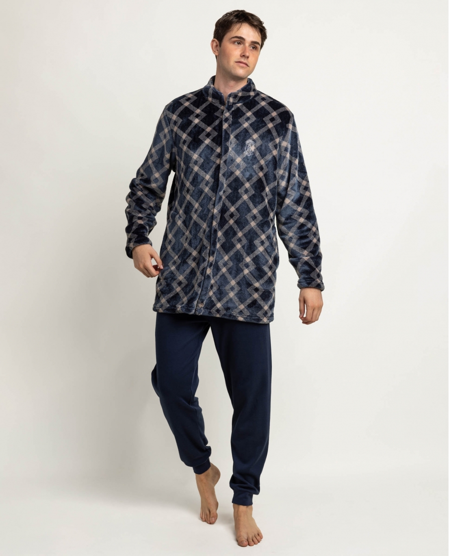ADMAS CLASSIC Bata Calentita Manga Larga Frostline para Hombre MARINO