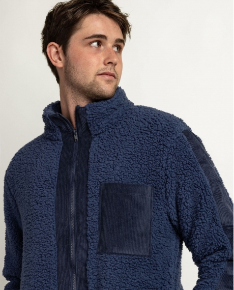 ADMAS Bata Calentita Manga Larga Ski Club para Hombre AZUL 2