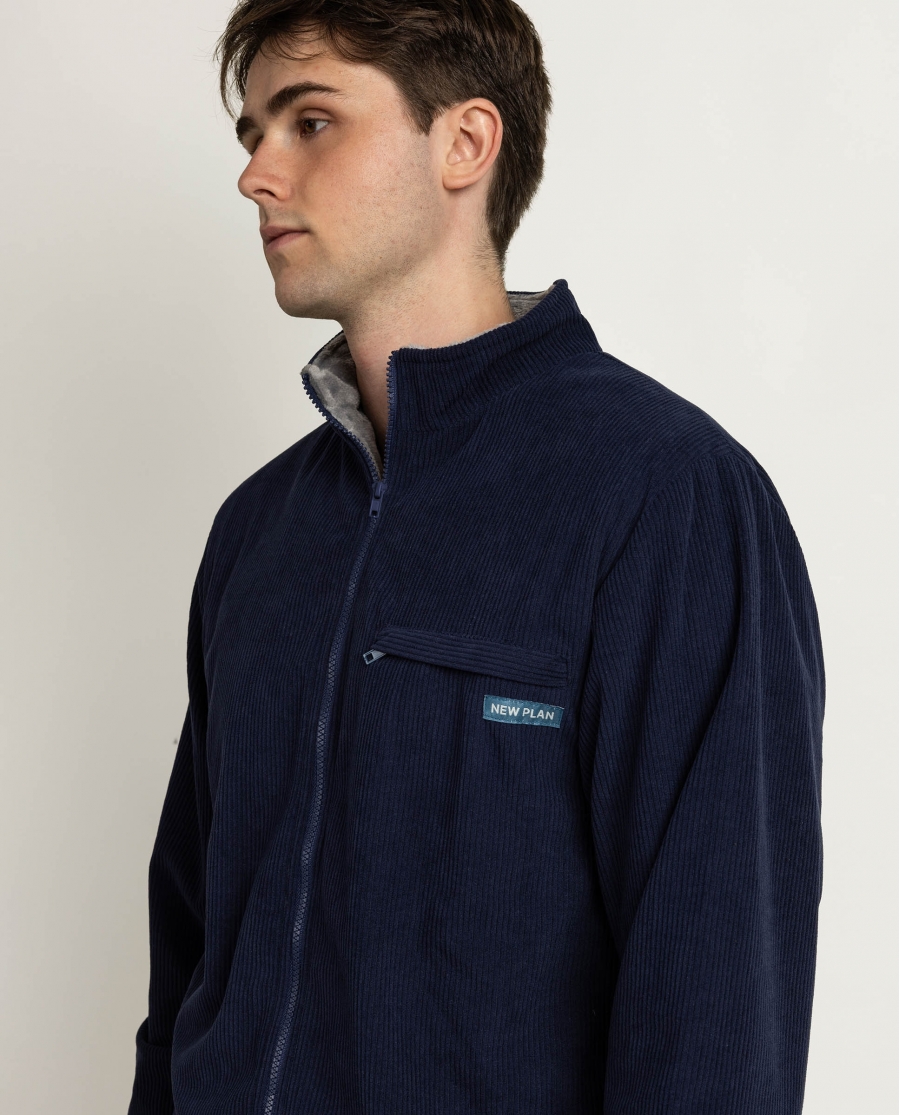 NEW PLAN Chaqueta Manga Larga Corduroy para Hombre MARINO