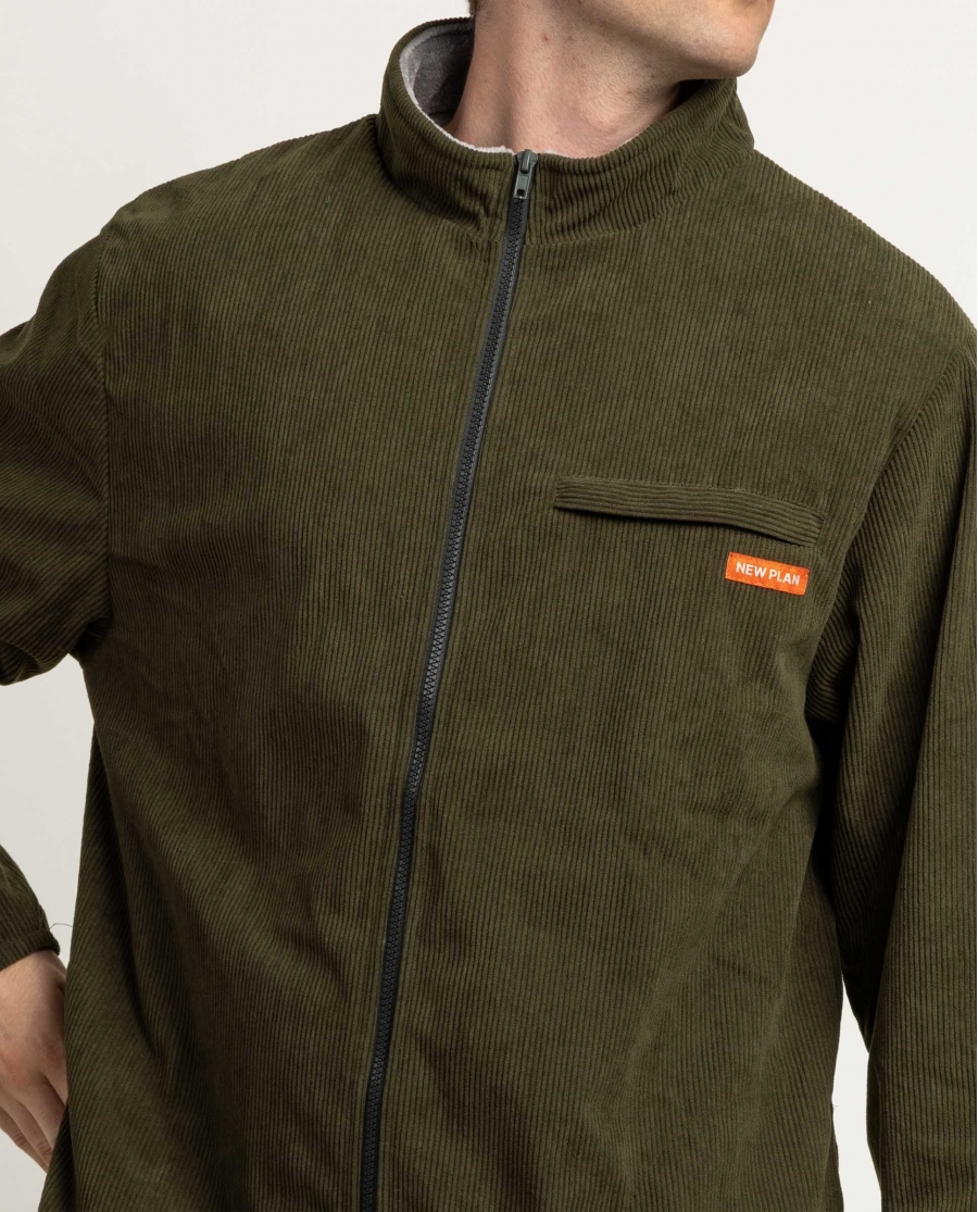 NEW PLAN Chaqueta Manga Larga Corduroy para Hombre CAQUI