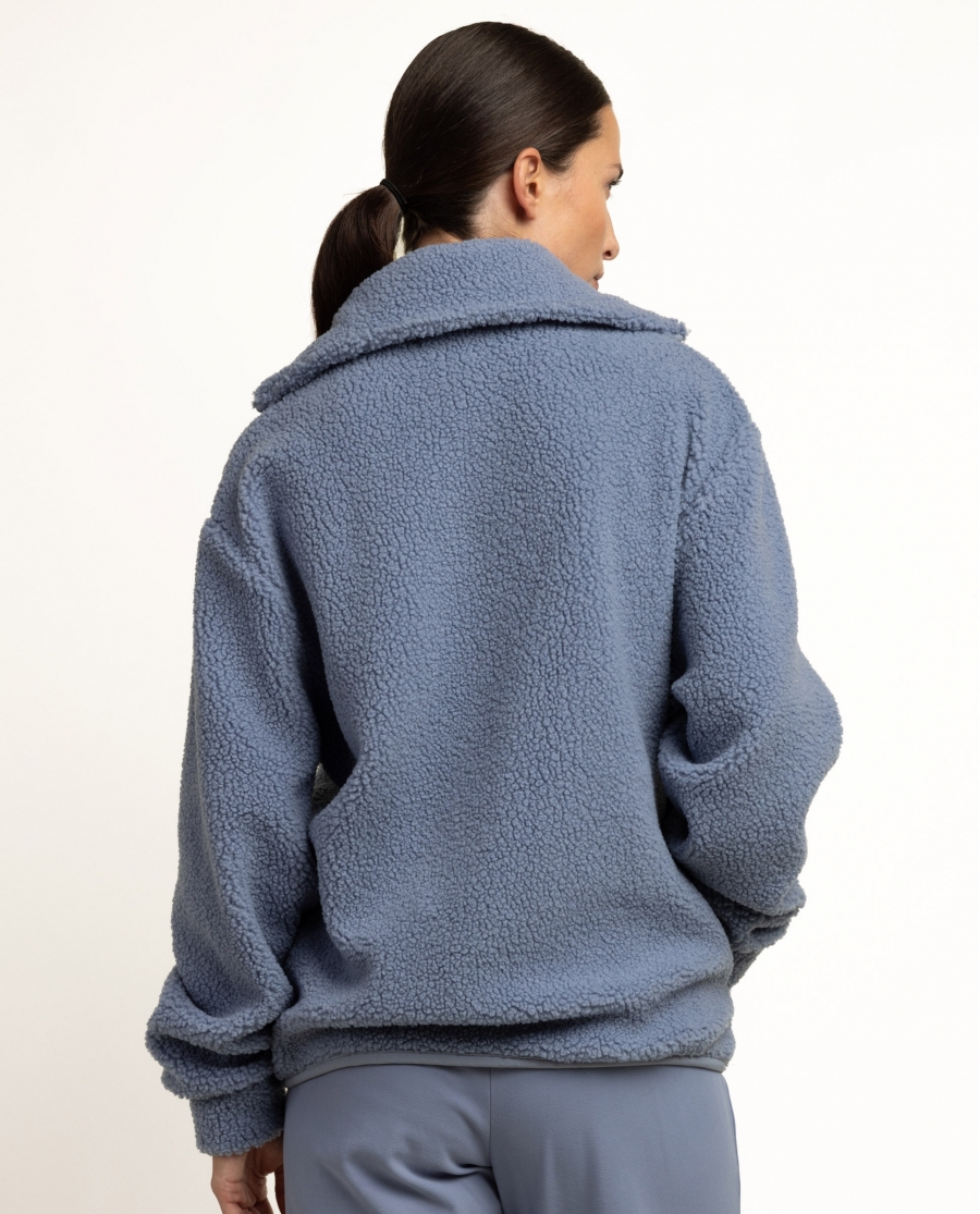 ADMAS HOME Bata Manga Larga Love Stripes para Mujer AZUL