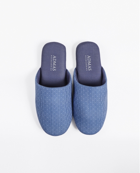 ADMAS Zapatillas De Estar Por Casa Stripes & Dots para Hombre AZUL