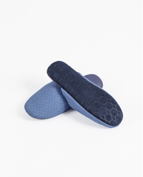 ADMAS Zapatillas De Estar Por Casa Stripes & Dots para Hombre AZUL 2