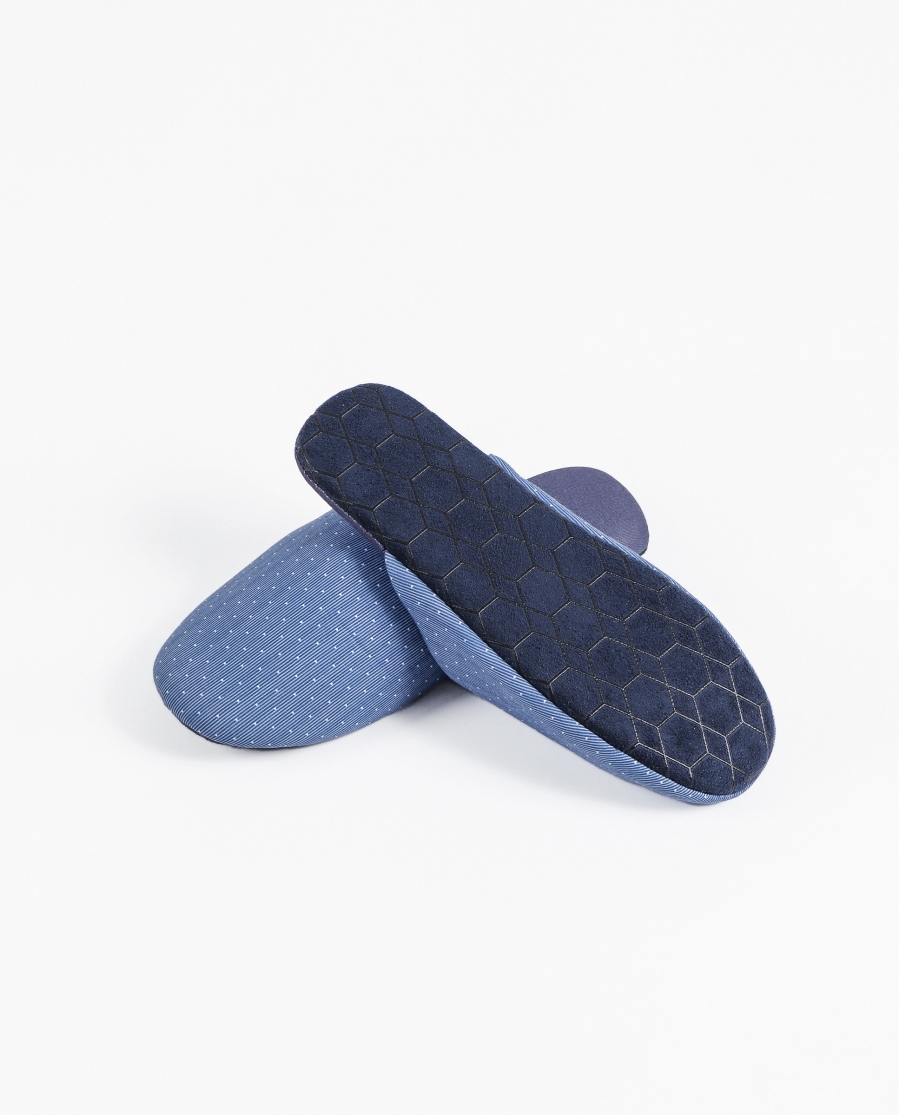 ADMAS Zapatillas De Estar Por Casa Stripes & Dots para Hombre AZUL