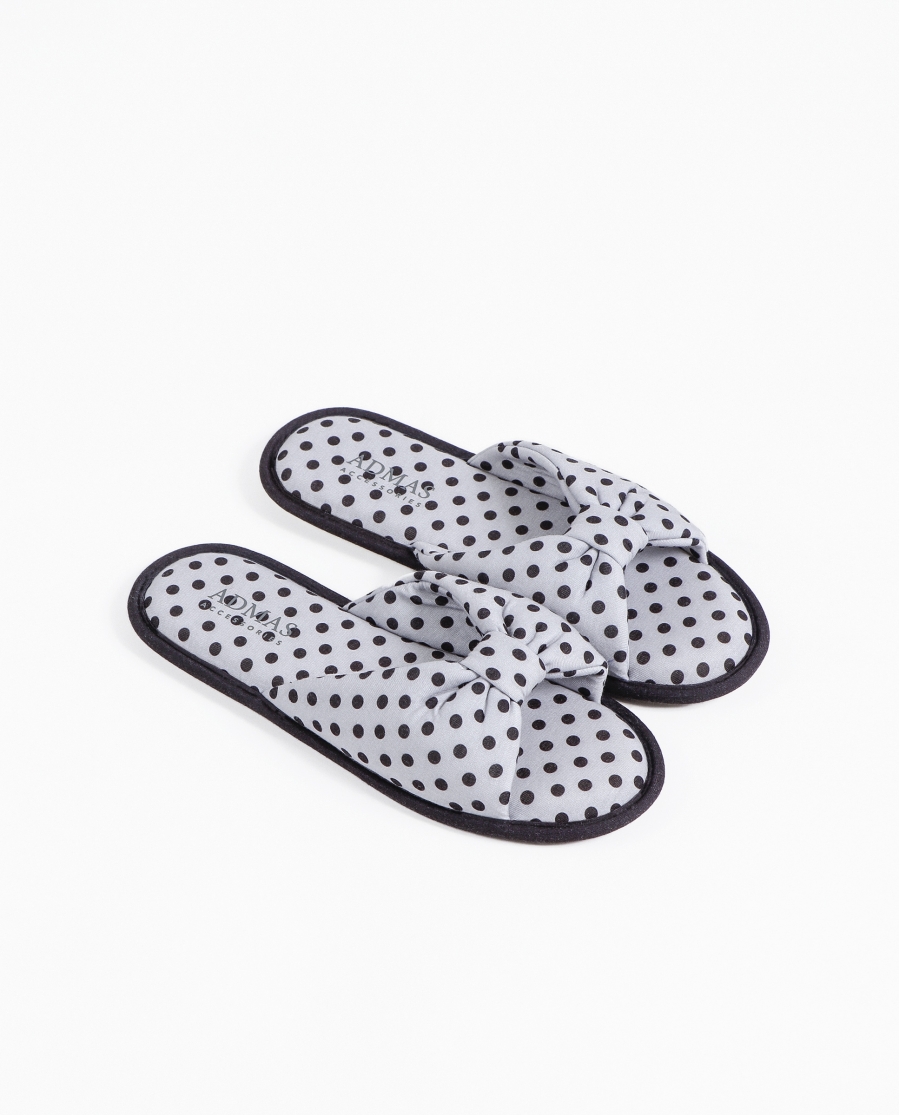 ADMAS Zapatillas De Estar Por Casa Elegant Dots para Mujer PIEDRA