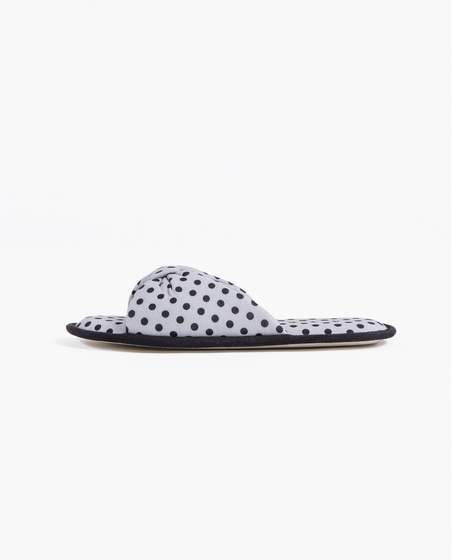 ADMAS Zapatillas De Estar Por Casa Elegant Dots para Mujer PIEDRA