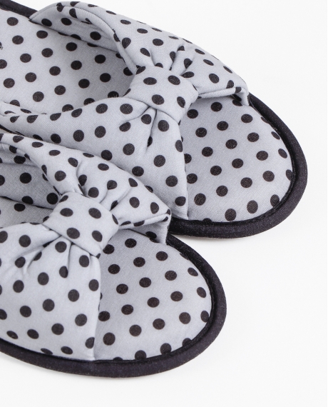 ADMAS Zapatillas De Estar Por Casa Elegant Dots para Mujer PIEDRA 2