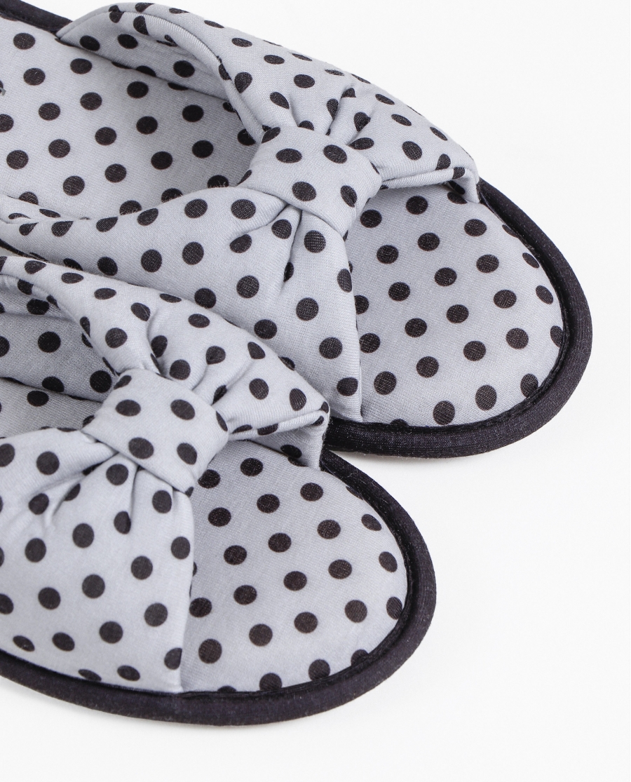 ADMAS Zapatillas De Estar Por Casa Elegant Dots para Mujer PIEDRA