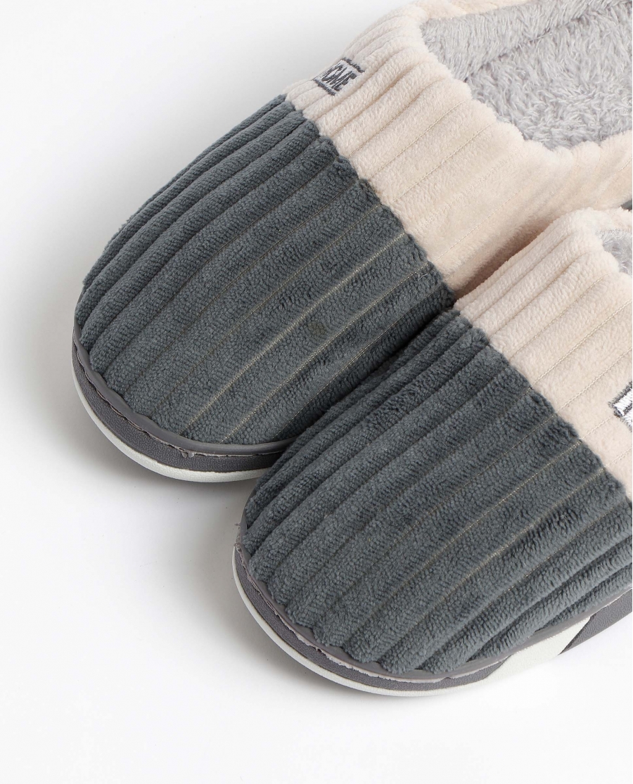 ADMAS Zapatillas De Estar Por Casa Bicolor Home para Hombre GRIS