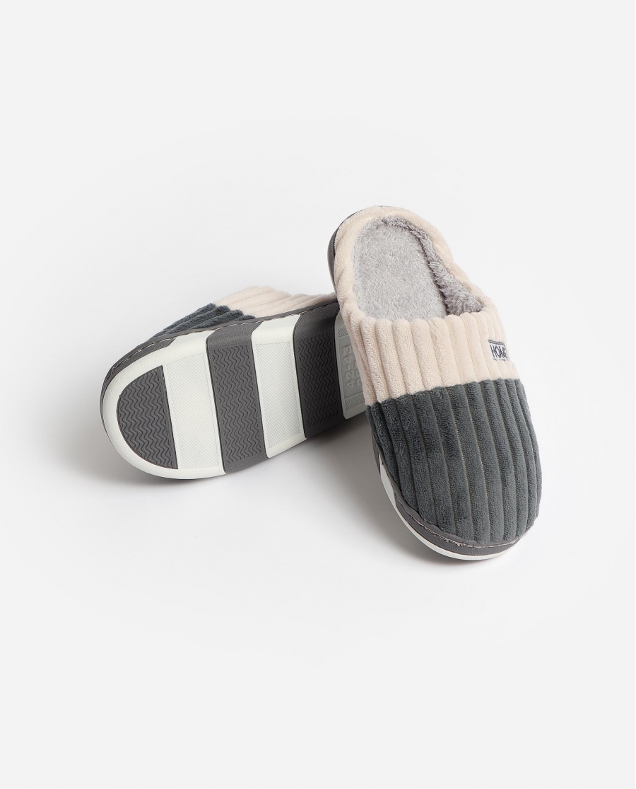 ADMAS Zapatillas De Estar Por Casa Bicolor Home para Hombre GRIS