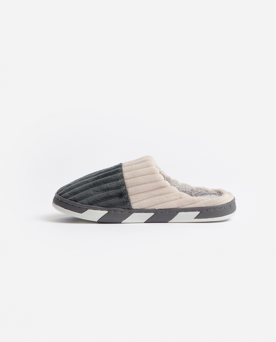 ADMAS Zapatillas De Estar Por Casa Bicolor Home para Hombre GRIS