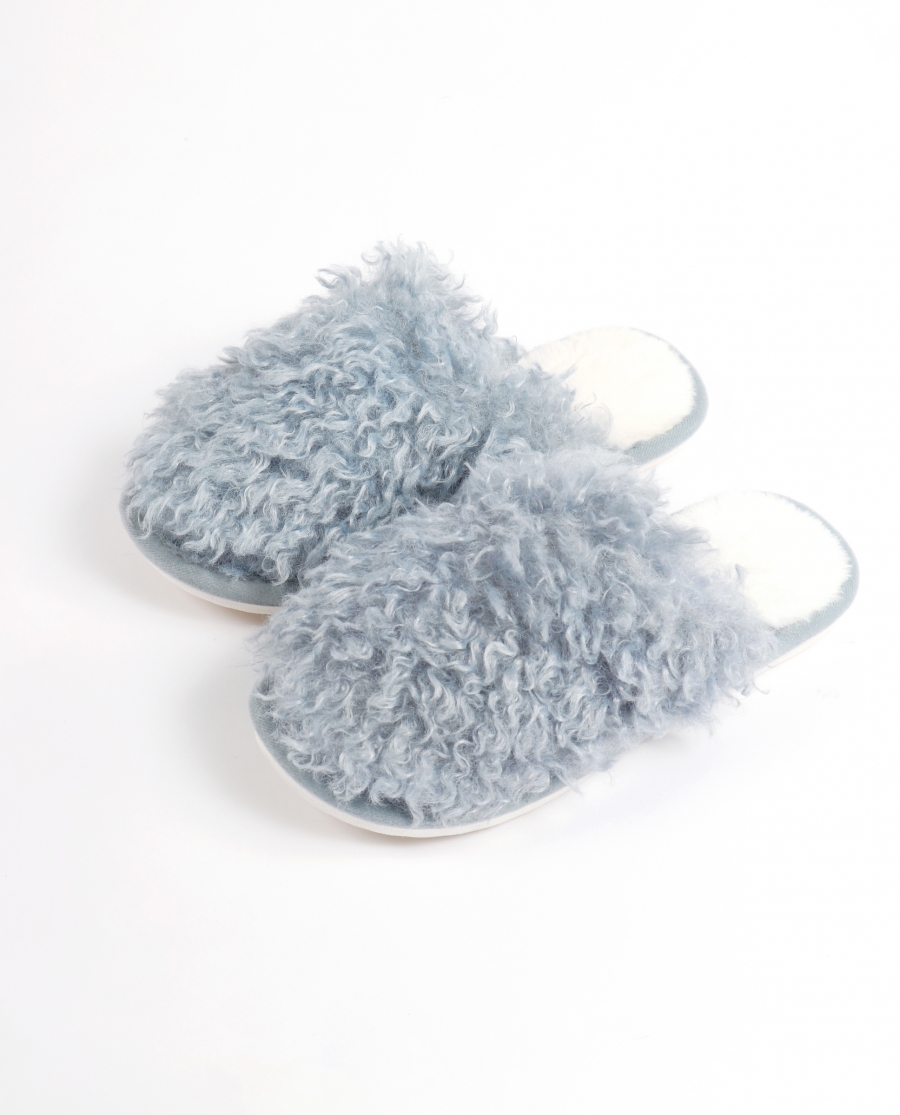 ADMAS Zapatillas De Estar Por Casa Borreguito para Mujer AZUL