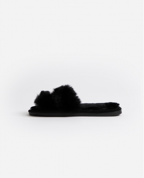 ADMAS Zapatillas De Estar Por Casa Cadena para Mujer NEGRO 2