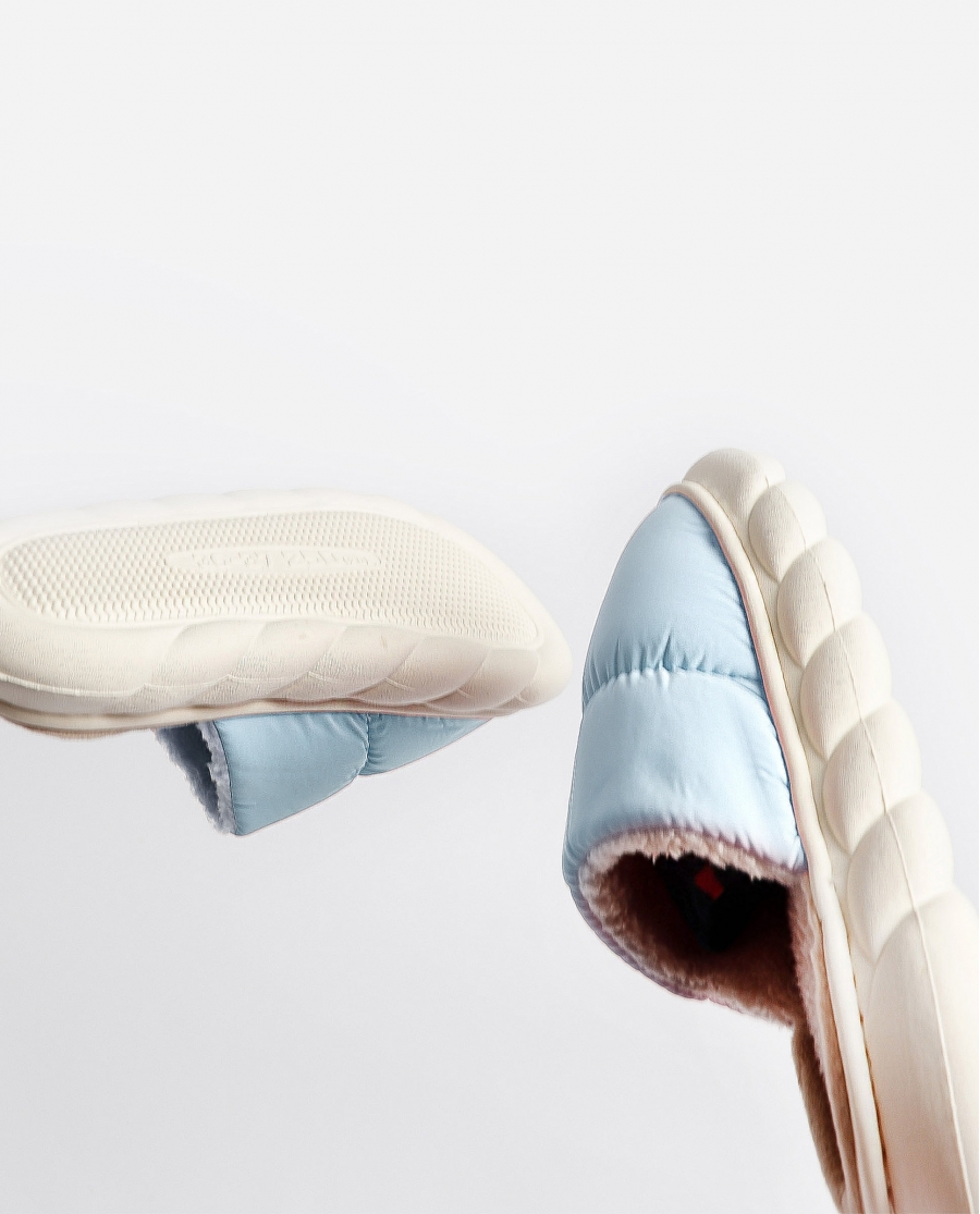 ADMAS Zapatillas De Estar Por Casa Acolchada para Mujer AZUL