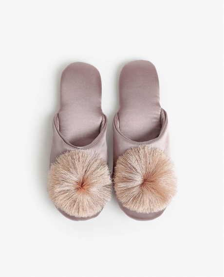 ADMAS Zapatillas de Novia de Satén para Mujer PIEDRA