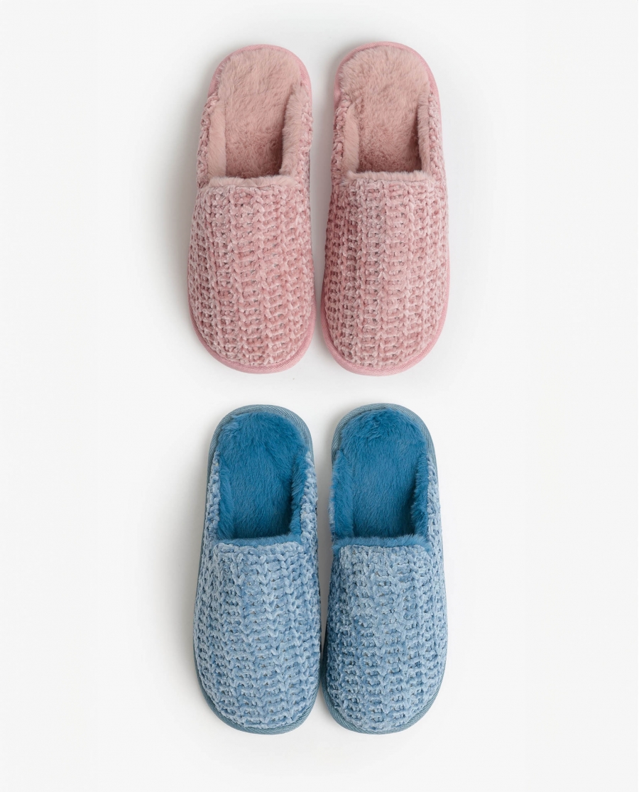 ADMAS Zapatillas De Estar Por Casa Punto para Mujer, (Caja 6 unidades) SURTIDO