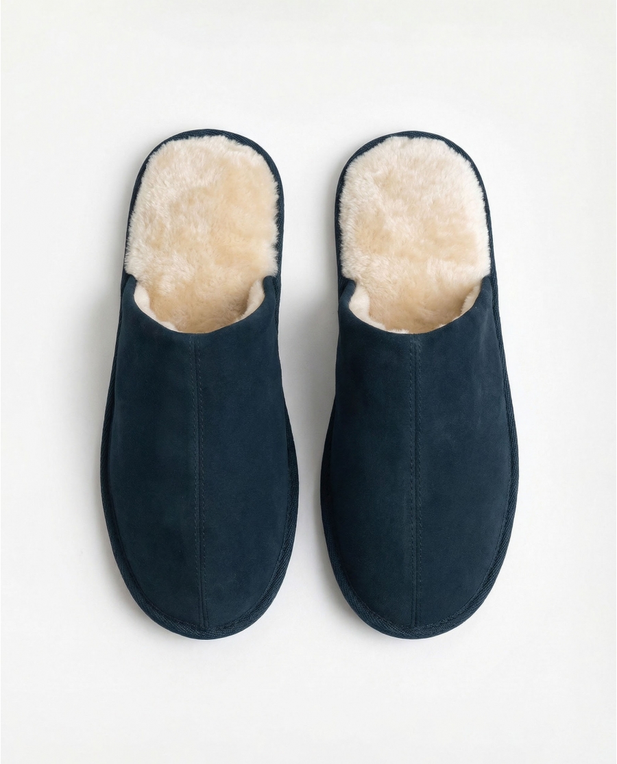 ADMAS Zapatillas De Estar Por Casa Ante Navy para Hombre, (Caja 6 unidades) SURTIDO